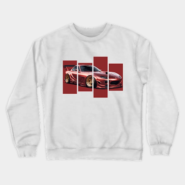 Mazda Rx7 JDM car Crewneck Sweatshirt by Cruise Dresses